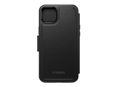 OtterBox - Boîtier de protection étui à rabat pour téléphone portable - compatible MagSafe - cuir synthétique - noir ombré - pour Apple iPhone 14 Plus
