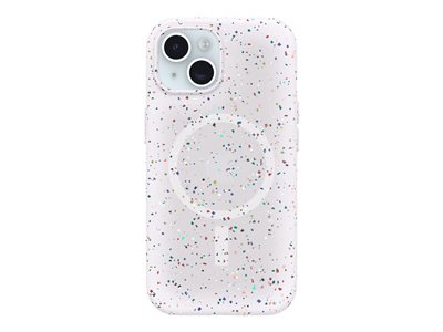 OtterBox Core Series - Coque de protection pour téléphone portable - compatibilité avec MagSafe - silicone REGRIND, caoutchouc synthétique - pépites (blanc) - pour Apple iPhone 15