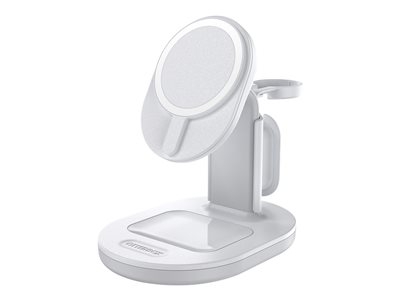 OtterBox - Support de chargement sans fil - 3 en 1 - 7.5 watt - PD 2.0, PD 3.0 - rêveur lucide (blanc) - pour Apple AirPods with MagSafe Charging Case; AirPods Pro; iPhone 12, 13, 14