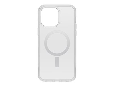 OtterBox Symmetry Series+ - Coque de protection pour téléphone portable - avec MagSafe - compatibilité avec MagSafe - polycarbonate, caoutchouc synthétique, 50 % de plastique recyclé - clair - conception lisse - pour Apple iPhone 14 Pro Max