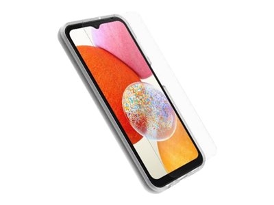 OtterBox React Series - Coque de protection pour téléphone portable - clair - avec protection d'écran Trusted Glass - pour Samsung Galaxy A14