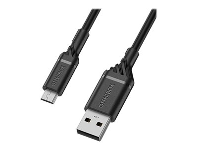 OtterBox Standard - Câble USB - Micro-USB de type B (M) pour USB (M) - USB 2.0 - 3 A - 3 m - noir