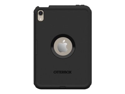 OtterBox Defender Series - Coque de protection pour tablette - support de bouclier - polycarbonate, caoutchouc synthétique - noir - pour Apple iPad mini (6ème génération)