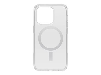 OtterBox Symmetry Series+ - Coque de protection pour téléphone portable - antimicrobien - compatibilité avec MagSafe - polycarbonate, caoutchouc synthétique - clair - pour Apple iPhone 14 Pro