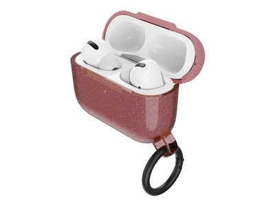 OtterBox Ispra Series - Étui pour écouteurs sans fil - polycarbonate, alliage de zinc, élastomère thermoplastique (TPE) - rose infinity - pour Apple AirPods Pro