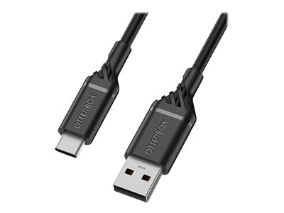 OtterBox Standard - Câble USB - USB-C (M) pour USB (M) - USB 2.0 - 3 A - 2 m - noir