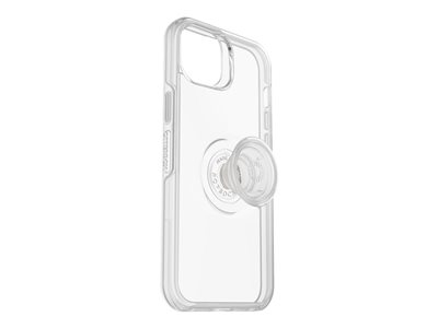 OtterBox Otter + Pop Symmetry Series - Coque de protection pour téléphone portable - antimicrobien - polycarbonate, caoutchouc synthétique - clair - pour Apple iPhone 14 Plus