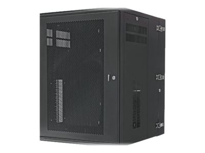 Panduit PanZone - Rack armoire - montable sur mur - noir - 18U - 30"