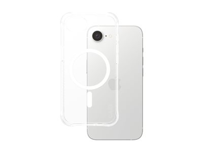 CARE by PanzerGlass - Coque de protection pour téléphone portable - compatibilité avec MagSafe - polyuréthanne thermoplastique (TPU) - blanc, transparent - pour Apple iPhone 16e