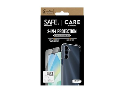 CARE by PanzerGlass X-Ray - Coque de protection pour téléphone portable - polyuréthanne thermoplastique (TPU), revêtement oléophobe, polyéthylène téréphtalate (PET) - transparent - avec protection d'écran - pour Samsung Galaxy A16, A16 5G