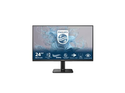 Philips 24E2N1100LB - 1000 Series - écran LED - 24" (23.8" visualisable) - 1920 x 1080 Full HD (1080p) @ 100 Hz - VA - 250 cd/m² - 4000:1 - 4 ms - HDMI, VGA - noir texturé