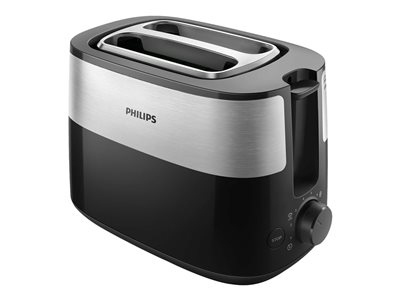 Philips Daily Collection HD2516 - Grille-pain - 2 tranche - 2 Emplacements - noir