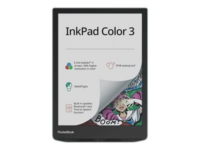 PocketBook InkPad Color 3 - Lecteur eBook - Linux 4.9.56 - 32 Go - 7.8" 16 niveaux de gris (4 bits) E Ink Kaleido 3 - écran tactile - Bluetooth, Wi-Fi - mer orageuse