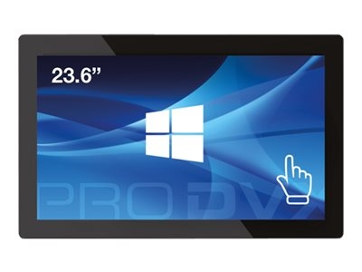 ProDVX IPPC-24 - PC de panneau - Celeron N3160 / 1.6 GHz - RAM 4 Go - SSD 64 Go - HD Graphics - GigE - LAN sans fil: 802.11b/g/n - Aucun SE fourni - moniteur : LED 23.6" 1920 x 1080 (Full HD) écran tactile - noir