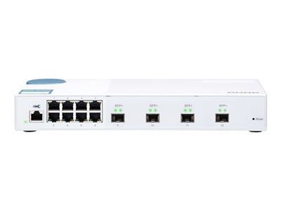 QNAP QSW-M408S - Commutateur - Géré - 8 x 10/100/1000 + 4 x 10 Gigabit SFP+ - de bureau