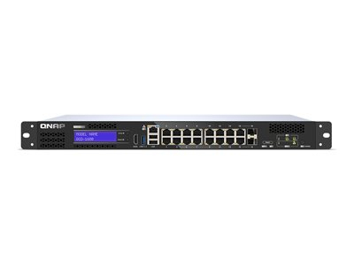 QNAP QGD-1600 - Switch - intelligent - 4 x 10/100/1000 (PoE++) + 10 x 10/100/1000 (PoE+) + 2 x combo Gigabit SFP (PoE+) - rack-uitvoering - AC