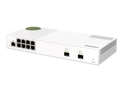 QNAP QSW-M2108-2S - Commutateur - Géré - 2 x 10 Gigabit SFP+ + 8 x 2.5GBase-T - de bureau