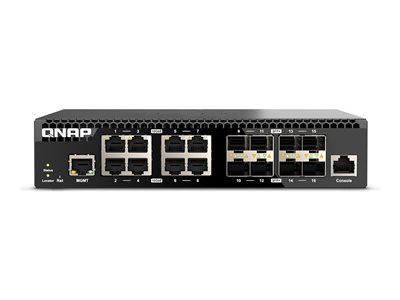 QNAP QSW-M3216R-8S8T - Commutateur - Géré - 8 x 100/1000/2.5G/5G/10GBase-T + 8 x Ethernet 10 Go SFP+ - Montable sur rack