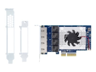 QNAP QXG-5G4T-111C - Adaptateur réseau - PCIe 3.0 x4 profil bas - 5GBase-T x 5 - pour QNAP TDS-16489U R2, TS-EC1080, EC880, TVS-2472, 471, 671, 682, 871, 872, 882, EC880
