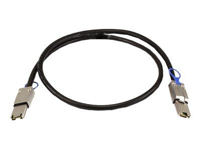 QNAP - C?ble externe SAS - 4 SAS mini multivoies blind?s 26 broches (SFF-8088) (M) pour 4 SAS mini multivoies blind?s 26 broches (SFF-8088) (M) - 1 m - noir