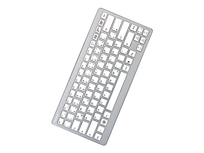 KeySonic KSK-3021 RF - Clavier - sans fil - 2.4 GHz - US - blanc, argent