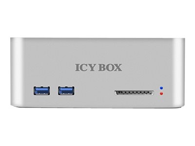 ICY BOX IB-111HCr-U3 - Contrôleur de stockage - 2,5 po./3,5 po. partagé - SATA 6Gb/s - USB 3.0 - blanc, argent