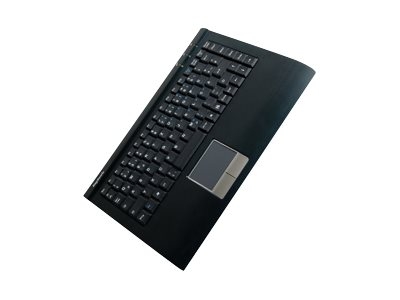 KeySonic ACK-540ALU - Clavier - avec pavé tactile - sans fil - 2.4 GHz - US - noir