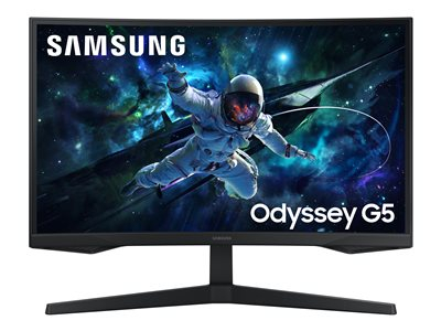 Samsung Odyssey G5 S27CG552EU - G55C Series - écran LED - jeux - incurvé - 27" - 2560 x 1440 QHD @ 165 Hz - VA - 300 cd/m² - 2500:1 - HDR10 - 1 ms - HDMI, DisplayPort - noir