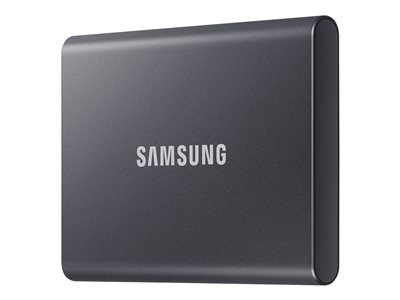 Samsung T7 MU-PC2T0T - SSD - chiffré - 2 To - externe (portable) - USB 3.2 Gen 2 (USB-C connecteur) - AES 256 bits - gris titan