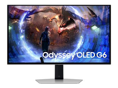 Samsung Odyssey OLED G6 S27DG602SU - Moniteur OLED - 27" - 2560 x 1440 QHD @ 360 Hz - 250 cd/m² - 1000000:1 - 0.03 ms - 2xHDMI, DisplayPort - gris