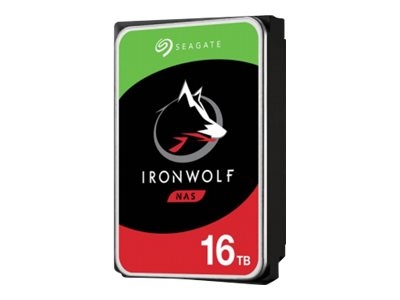 Seagate IronWolf ST16000VN001 - Disque dur - 16 To - interne - 3.5" - SATA 6Gb/s - 7200 tours/min - mémoire tampon : 256 Mo