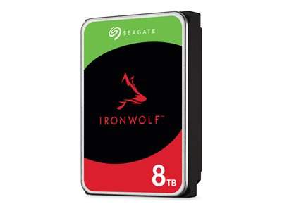 Seagate IronWolf ST8000VN002 - Disque dur - 8 To - interne - 3.5" - SATA 6Gb/s - mémoire tampon : 256 Mo - avec 3 ans de Seagate Rescue Data Recovery