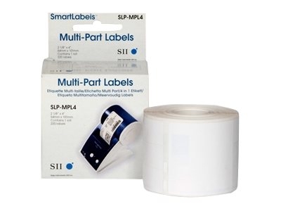 Seiko Instruments SLP-MPL4 - Plastique - adhésif permanent - blanc - 54 x 101 mm 220 étiquette(s) (1 rouleau(x) x 220 étiquettes - pour Smart Label Printer 620