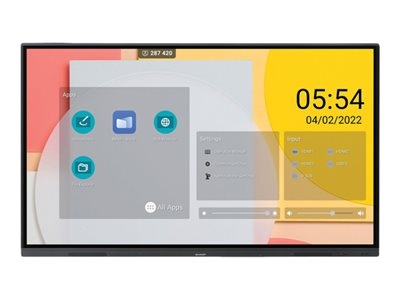 Sharp BIG PAD PN-L652B - 65" diagonale klasse led-achtergrondverlichting lcd-scherm - interactief - met aanraakscherm (meerdere vingers) - Android - 4K UHD (2160p) 3840 x 2160 - zwart