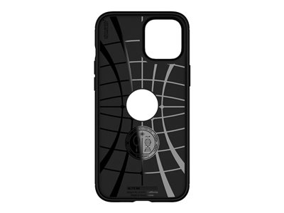 Spigen Rugged Armor - Coque de protection pour téléphone portable - polyuréthanne thermoplastique (TPU) - noir mat - 6.1" - pour Apple iPhone 12, 12 Pro