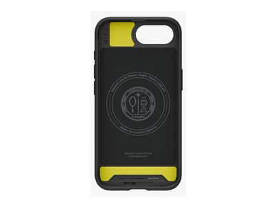 Spigen Rugged Armor Magfit - Coque de protection pour téléphone portable - compatibilité avec MagSafe - polyuréthanne thermoplastique (TPU), mousse à impact, polycarbonate (PC) - noir mat - pour Apple iPhone 16e