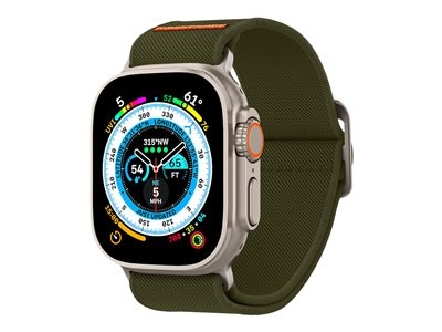Spigen Lite Fit Ultra - Bracelet pour montre intelligente - 49mm, 45mm, 44mm, 42mm - kaki - pour Apple Watch Hermès Series 9, SE 3, Series 10, Series 11, Series 9, Ultra 2, Ultra 3
