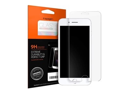 Spigen GLAS.tR Slim - Protection d'écran pour téléphone portable - verre - clair - pour Apple iPhone 7, 8, SE (2e génération)