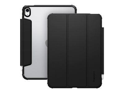 Spigen Ultra Hybrid Pro - Étui à rabat pour tablette - polycarbonate, polyuréthanne thermoplastique (TPU) - noir - 10.9" - pour Apple 10.9-inch iPad (10ème génération)