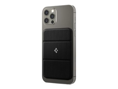 Spigen - Support de carte magnétique - compatibilité avec MagSafe - polyuréthane - noir - pour Apple iPhone 12, 12 Pro