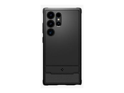 Spigen Rugged Armor - Coque de protection pour téléphone portable - robuste - polyuréthanne thermoplastique (TPU), polycarbonate, mousse à impact - noir mat - pour Samsung Galaxy S24 Ultra
