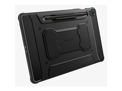 Spigen Tough Armor Pro - Étui à rabat pour tablette - polyuréthanne thermoplastique (TPU) - noir - pour Samsung Galaxy Tab S9 FE