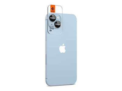 Spigen GLAS.tR EZ Fit Optik Pro - Protecteur d'objectif pour téléphone portable - verre - clair - pour Apple iPhone 14, 14 Plus, 15, 15 Plus