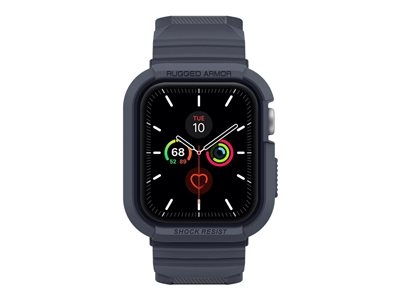 Spigen Rugged Armor Pro - Coque de protection pour montre intelligente - robuste - fibre de carbone, polyuréthanne thermoplastique (TPU) - gris charbon - pour Apple Watch (44 mm)