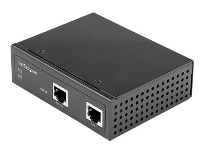 StarTech.com Injecteur PoE Gigabit Industriel - Haute Vitesse/Haute Puissance 90W - 802.3bt PoE++ 48V-56V CC DIN Rail - Injecteur Durable UPoE/Ultra Power Over Ethernet | -40 à +75°C (POEINJ1G90W) - Injecteur de puissance - 90 Watt - connecteurs de sortie : 2 - noir