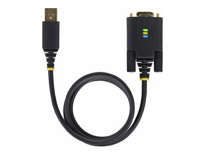 StarTech.com Adaptateur USB vers Série Null Modem de 1m, RS232, FTDI - Câble USB / série - USB (M) pour DB-9 (M) - 1 m - noir