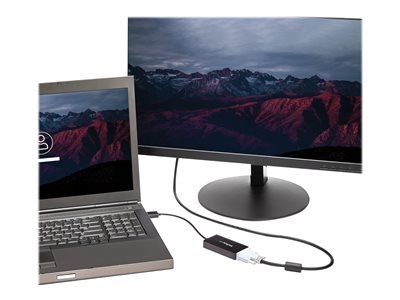 StarTech.com Adaptateur de voyage DisplayPort vers VGA / DVI / HDMI - Convertisseur vidéo DP 3-en-1 - 1920x1200 / 1080p - Noir - Adaptateur vidéo - DisplayPort mâle pour HD-15 (VGA), DVI-D, HDMI femelle - 26.6 m - noir - actif, support 1920 x 1200 (WUXGA)
