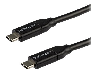 StarTech Câble USB-C vers USB-C avec Power Delivery 5A de 3 m - Cordon USB 2.0 Type-C certifié USB-IF - Noir - Câble USB - USB-C (M) pour USB-C (M) - Thunderbolt 3 / USB 2.0 - 5 A - 3 m - noir