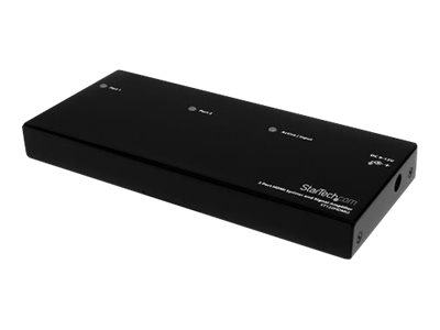 StarTech.com HDMI Splitter 1 In 2 Out - 1080p - 2 Port - Signal Amplifier - Rugged - HDMI Multi Port - HDMI Audio Splitter (ST122HDMI2) - Répartiteur vidéo/audio - 2 x HDMI - de bureau - pour P/N: SVA12M2NEUA, SVA12M5NA