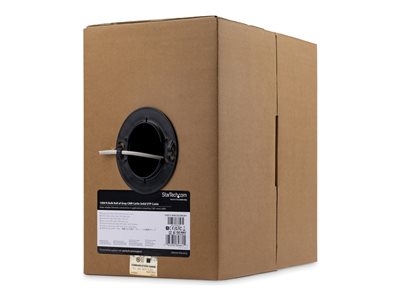StarTech.com Câble réseau Cat5e UTP ignifuge en vrac de 304,8 m - Gris - Câble en vrac - 304.8 m - UTP - CAT 5e - solide - gris - pour P/N: ST121HDWP, STUTPWALLA, USB110EXT2